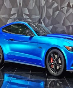 Blue Mustang Car Paint By Numbers
