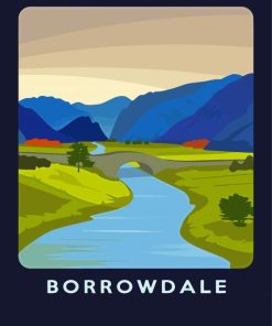 Borrowdale Lake District Poster Paint By Numbers