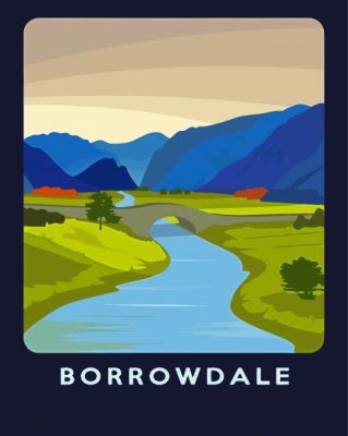 Borrowdale Lake District Poster Paint By Numbers