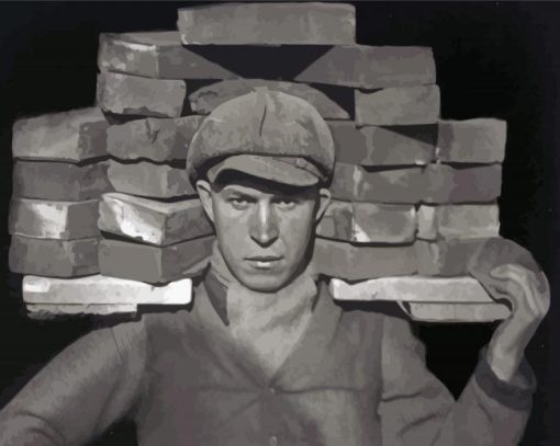 Brick Worker Paint By Numbers