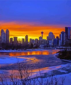 Calgary Sunset Paint By Numbers