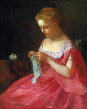 Cassatt Sewing Lady Paint By Numbers