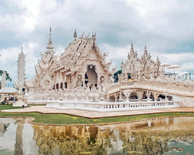 Chiang Rai White Temple Paint By Numbers