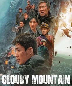 Cloudy Mountain Poster Paint By Numbers