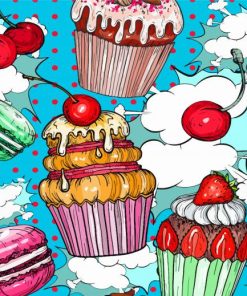Cupcakes Pop Art Paint By Numbers