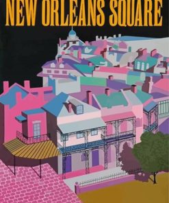 Disneyland New Orleans Square Poster Paint By Numbers