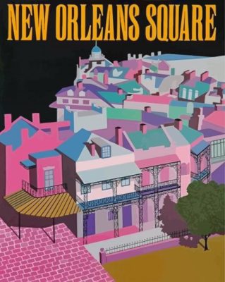 Disneyland New Orleans Square Poster Paint By Numbers