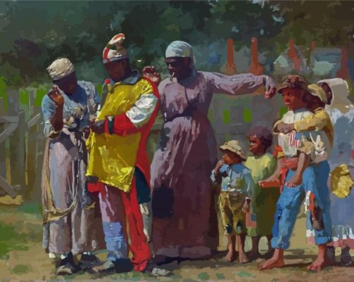 Dressing For The Carnival By Homer Winslow Paint By Numbers