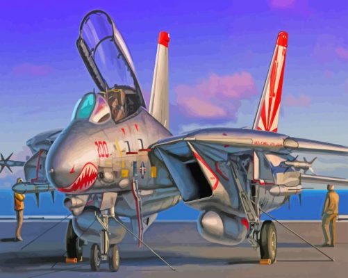 F14 Jet Paint By Numbers