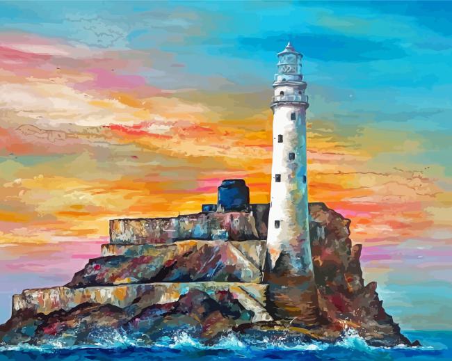 Fastnet Lighthouse Art Paint By Numbers
