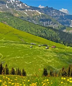 French Alps Nature Paint By Numbers