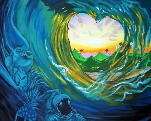 Heart Wave Paint By Numbers