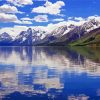 Jackson Hole Lake Reflection Paint By Numbers