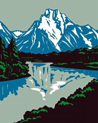 Jackson Lake Grand Teton Paint By Numbers