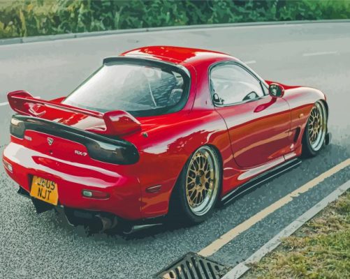 Mazda Rx7 Back Paint By Numbers