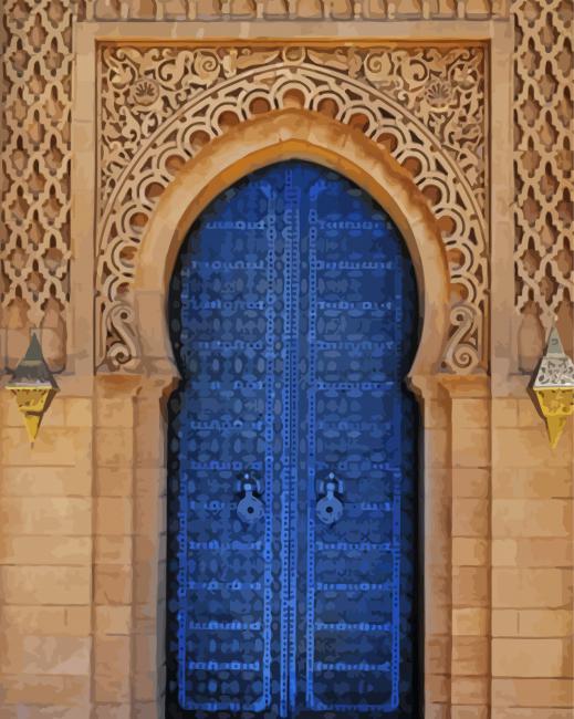 Moroccan Blue Doorway Paint By Numbers