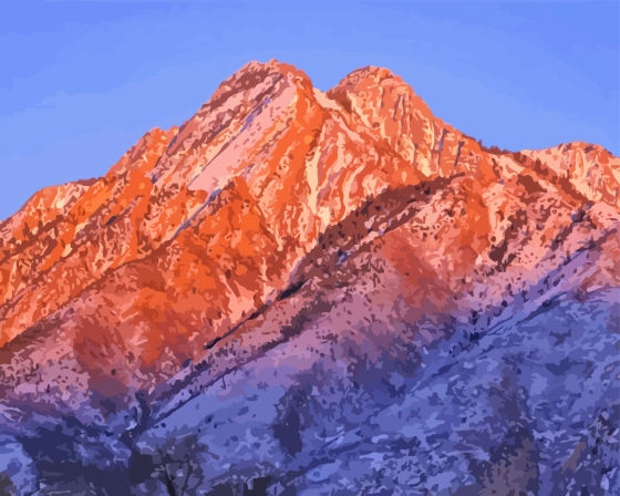 Mount Olympus Sunset Paint By Numbers