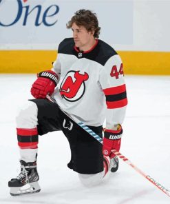 New Jersey Devils Player Miles Wood Paint By Numbers