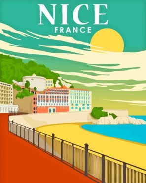 Nice France Poster Paint By Numbers