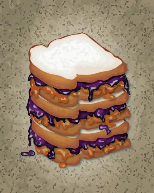 Peanut Butter And Jelly Paint By Numbers