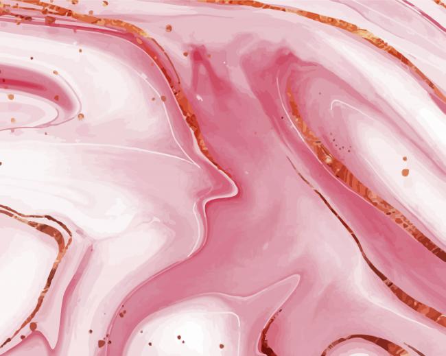 Pink Marble Paint By Numbers