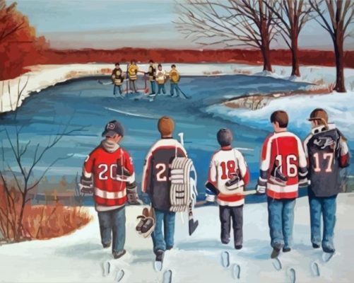 Pond Hockey Paint By Numbers