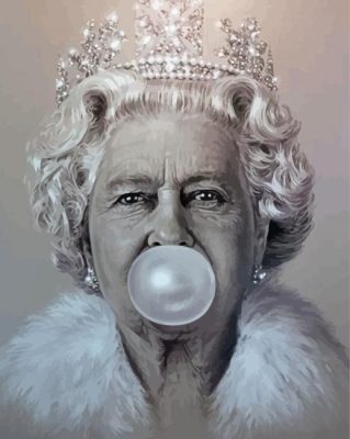 Queen Blowing Bubble Paint By Numbers