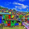Rainbow Village Indonesia Paint By Numbers