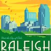 Raleigh North Carolina Poster Paint By Numbers