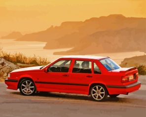 Red Volvo 850 Car Paint By Numbers