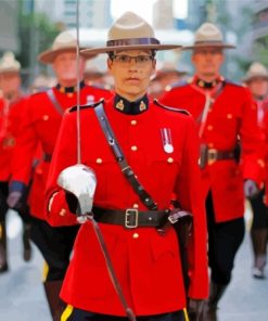 Royal Canadian Mounted Police Group Paint By Numbers
