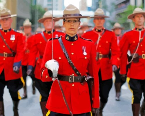 Royal Canadian Mounted Police Group Paint By Numbers