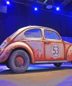 Rusty VW Beetle Herbie Car Paint By Numbers