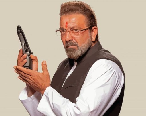 Sanjay Dutt Indian Actor Paint By Numbers