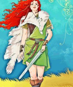 Scottish Female Warrior Paint By Numbers