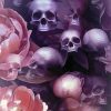 Skulls And Pink Flowers Paint By Numbers