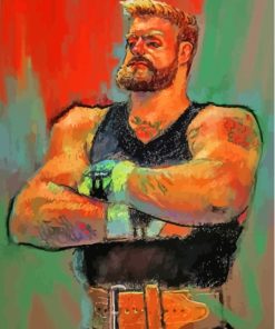 Strong Man Abstract Art Paint By Numbers