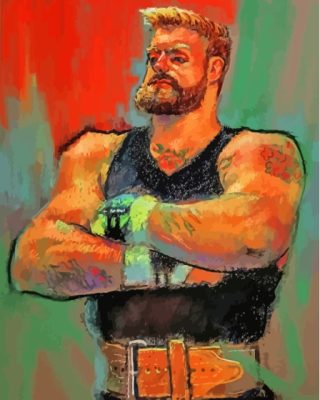 Strong Man Abstract Art Paint By Numbers