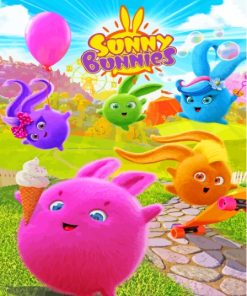 Sunny Bunnies Poster Paint By Numbers