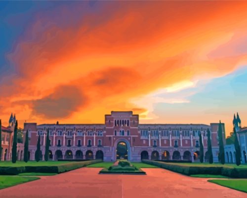 Sunset At Rice University Paint By Numbers