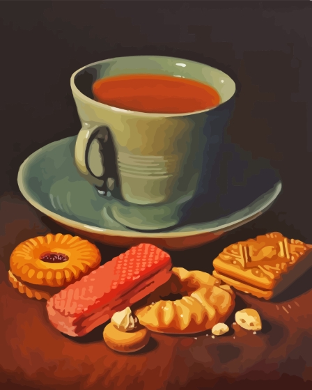 Tea And Biscuits Paint By Numbers