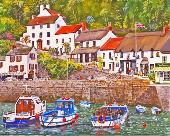 The Lynmouth Harbour Paint By Numbers