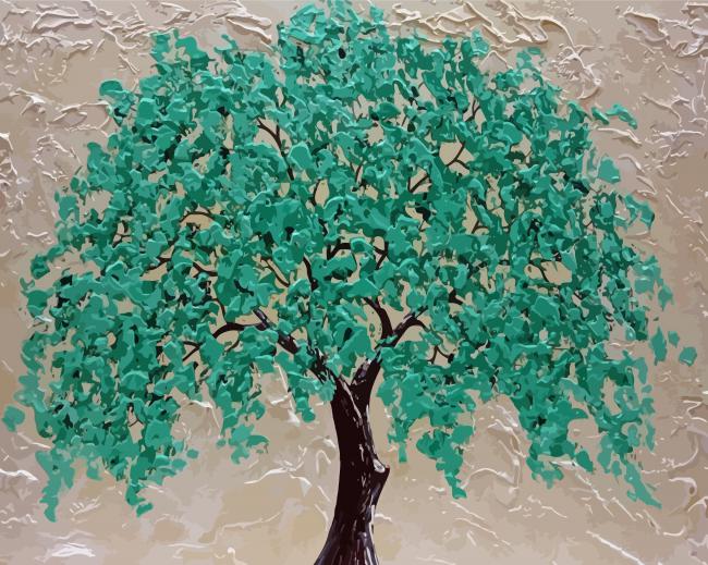 The Turquoise Tree Paint By Numbers