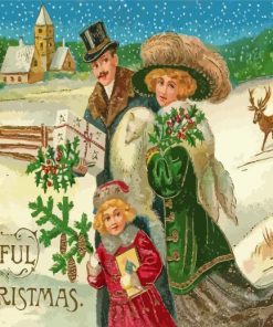Victorian Christmas Family Paint By Numbers