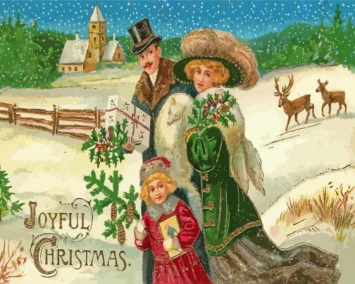 Victorian Christmas Family Paint By Numbers