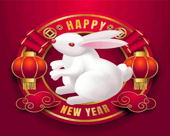 Year Of The Rabbit Paint By Numbers