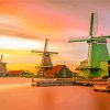 Zaanse Schans Windmills Paint By Numbers