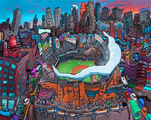 Abstract Target Field Paint By Numbers