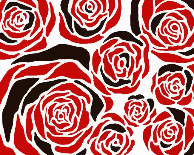 Aesthetic Abstract Roses Paint By Numbers