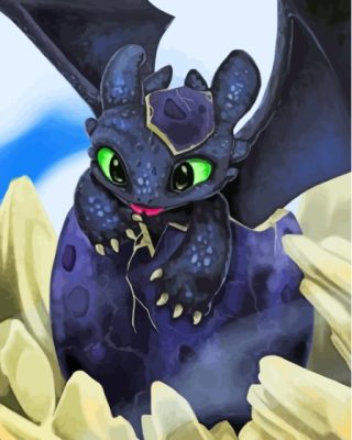 Aesthetic Baby Toothless Paint By Numbers